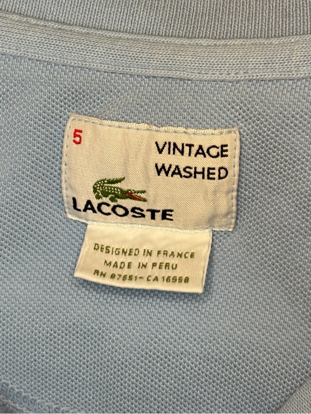 Lacoste Light Blue Men’s Polo Shirt - Picture 2 of 15
